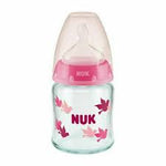 NUKFirst Choice Γυάλινο με θηλή Σιλικόνης 0-6m 120ml
