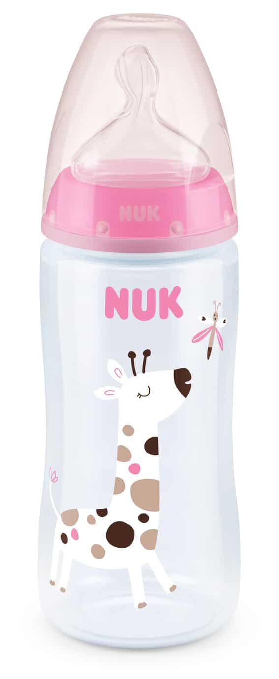 NUK First Choice+ Πλαστικό Μπιμπερό με Temperature Control, Κατά των Κολικών & Θηλή Σιλικόνης XL 6-18m σε Διάφορα Χρώματα 360ml