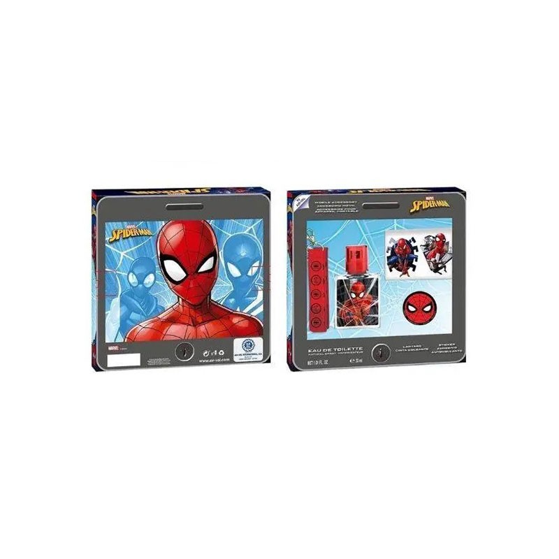 SPIDERMAN Σετ Δώρου για αγόρια Άρωμα EDT 30ml Stickers, Μπρελόκ &amp; Mobile Phone Holder