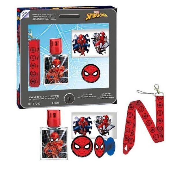 SPIDERMAN Σετ Δώρου για αγόρια Άρωμα EDT 30ml Stickers, Μπρελόκ &amp; Mobile Phone Holder