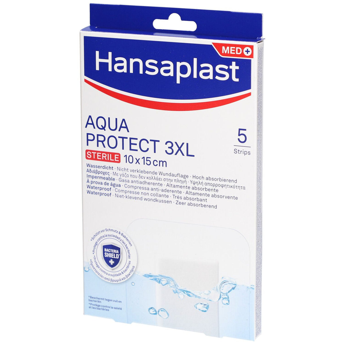 HANSAPLAST Aqua Protect 3XL αδειάβροχες αυτοκόλλητες γάζες 10x155 τμχ