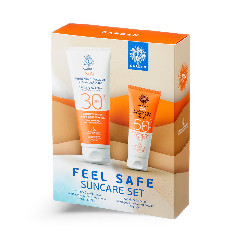 GARDEN OF PANTHENOLS Αντιηλιακό για πρόσωπο και σώμα spf 30, 150 ml &amp; αντιηλιακό προσώπου spf 50, 50ml 
