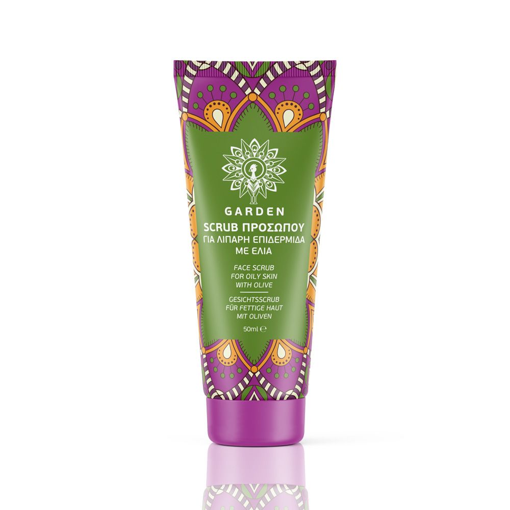 GARDEN OF PANTHENOLS Face Scrub Purifying Olive, scrub προσώπου 50ml 