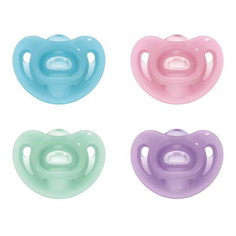 NUK Sensitive Πιπίλα Σιλικόνης με θήκη 0-6 m, 1τμχ