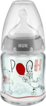 NUKFirst Choice Γυάλινο με θηλή Σιλικόνης 0-6m 120ml