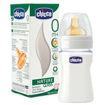 CHICCO Nature Glass, Γυάλινο Mπιμπερό, Θηλή latex, 150ml