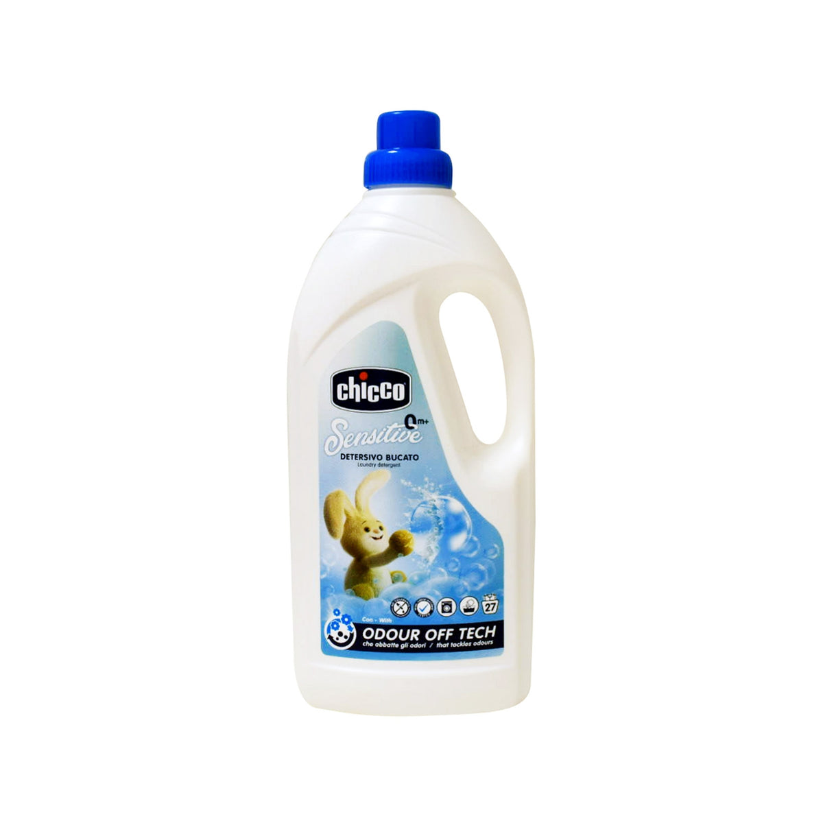 CHICCO Sensitive 0m+ Υγρό Συμπυκνωμένο Απορρυπαντικό Πλυντηρίου για Βρεφικά Ρούχα, 1.5L (27 Μεζούρες)