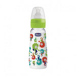 CHICCO Simply Glass, Γυάλινο Μπιμπερό, Θηλή Σιλικόνης, 250ml