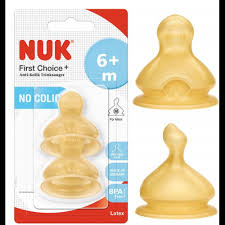 Nuk First Choice+ Θηλή Latex Medium 6m+, 2τεμ