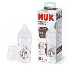 Nuk Μπιμπερό Perfect Match Tiger με Θηλή Σιλικόνης 3m+, 260ml