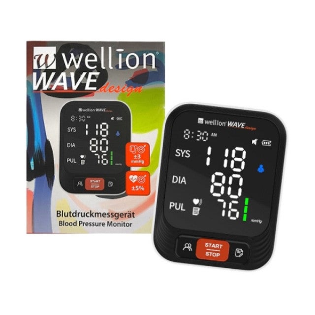 Wellion Wave Design Blood Pressure Monitor Ψηφιακό Πιεσόμετρο Μπράτσου
