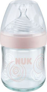 NUK Nature Sense Γυάλινο Μπιμπερό Θηλή Σιλικόνης 120ml