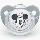 NUK Disney Mickey πιπίλα σιλικόνης με θήκη 0-6 m, 1 τμχ