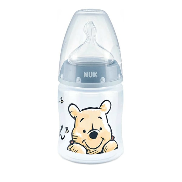 NUKFirst Choice WINNIEπλαστικό με θηλή Σιλικόνης 0-6m 120ml