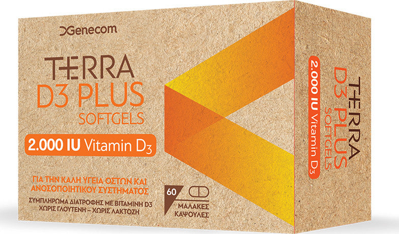 GENECOM Terra D3 Plus 2000 IU Softgels, 60caps