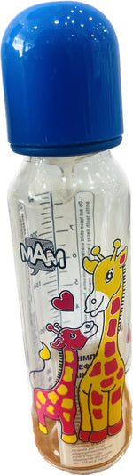 MAM μπιμπερό στενή θηλή γυάλινο 0+ 250ml. (περιλαμβάνεται η θηλή)
