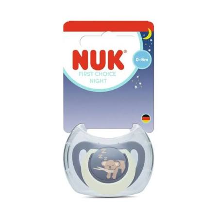 Nuk First Choice Night Πιπίλα Σιλικόνης με Θήκη 0-6m, 1τεμ
