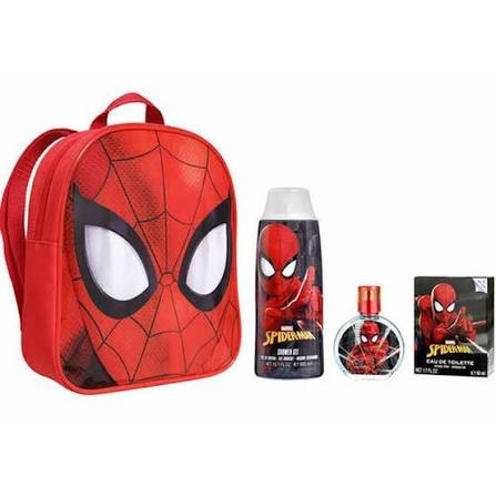MARVEL SPIDERMAN SCHOOL BAG, SHOWER GEL AND EAU DE TOILETTE