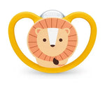 NUK Space ζωάκια πιπίλα σιλικόνης με θήκη 6-18 m, 1 τμχ