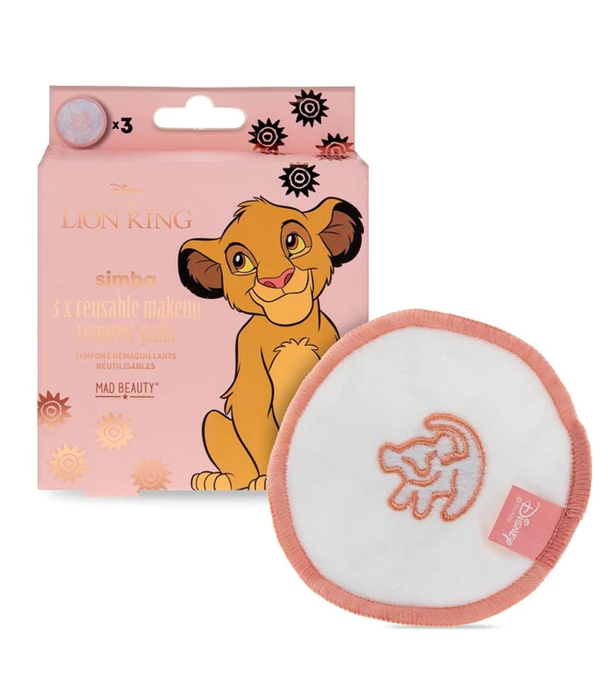 MAD BEAUTY *The Lion King* - 3 επαναχρησιμοποιούμενοι δίσκοι ντεμακιγιάζ