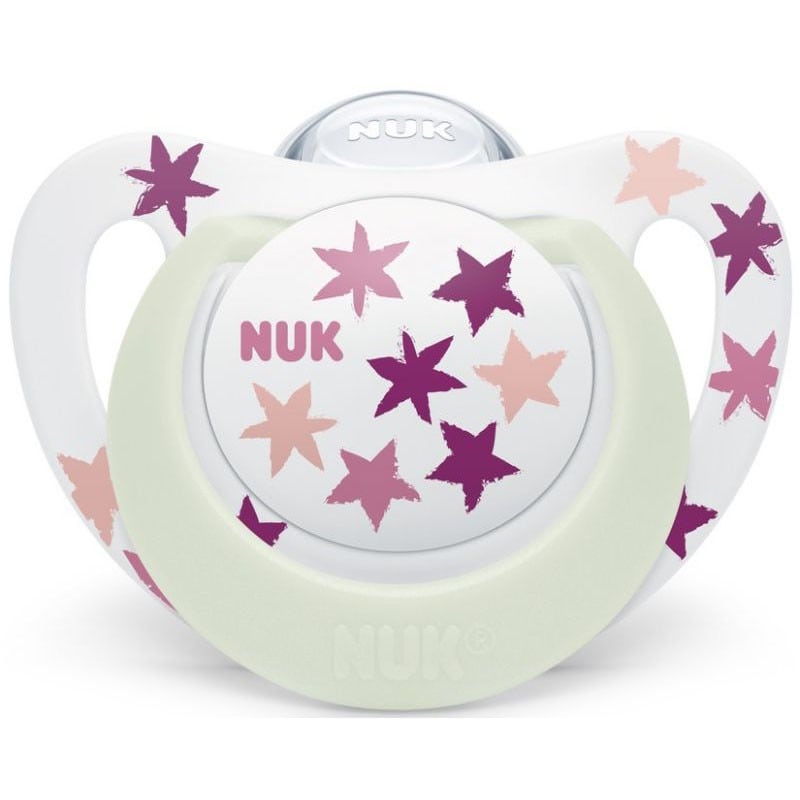 NUK πιπίλα σιλικόνης star night 6-18m