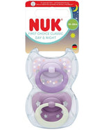 NUK ΨΕΥΔΟ/ΤΡΟ ΣΙΛ. FIRST CHOICE CLASSIC DAY AND NIGHT PURPLE 18-36m