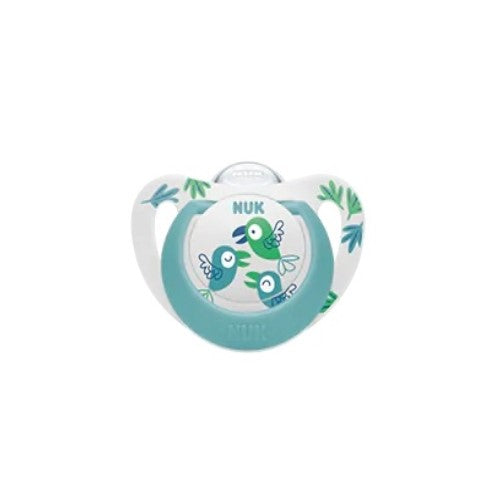 NUK Star Πιπίλα Σιλικόνης 6-18 m με Θήκη
