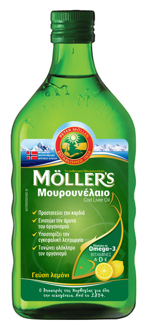 MOLLER'S Μουρουνέλαιο Λεμόνι Μουρουνέλαιο με γεύση Λεμόνι 250ml