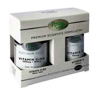 POWER HEALTH - Vitamin C+D3 1000mg 30tabs με Δώρο - Vitamin C 1000mg 20tabs