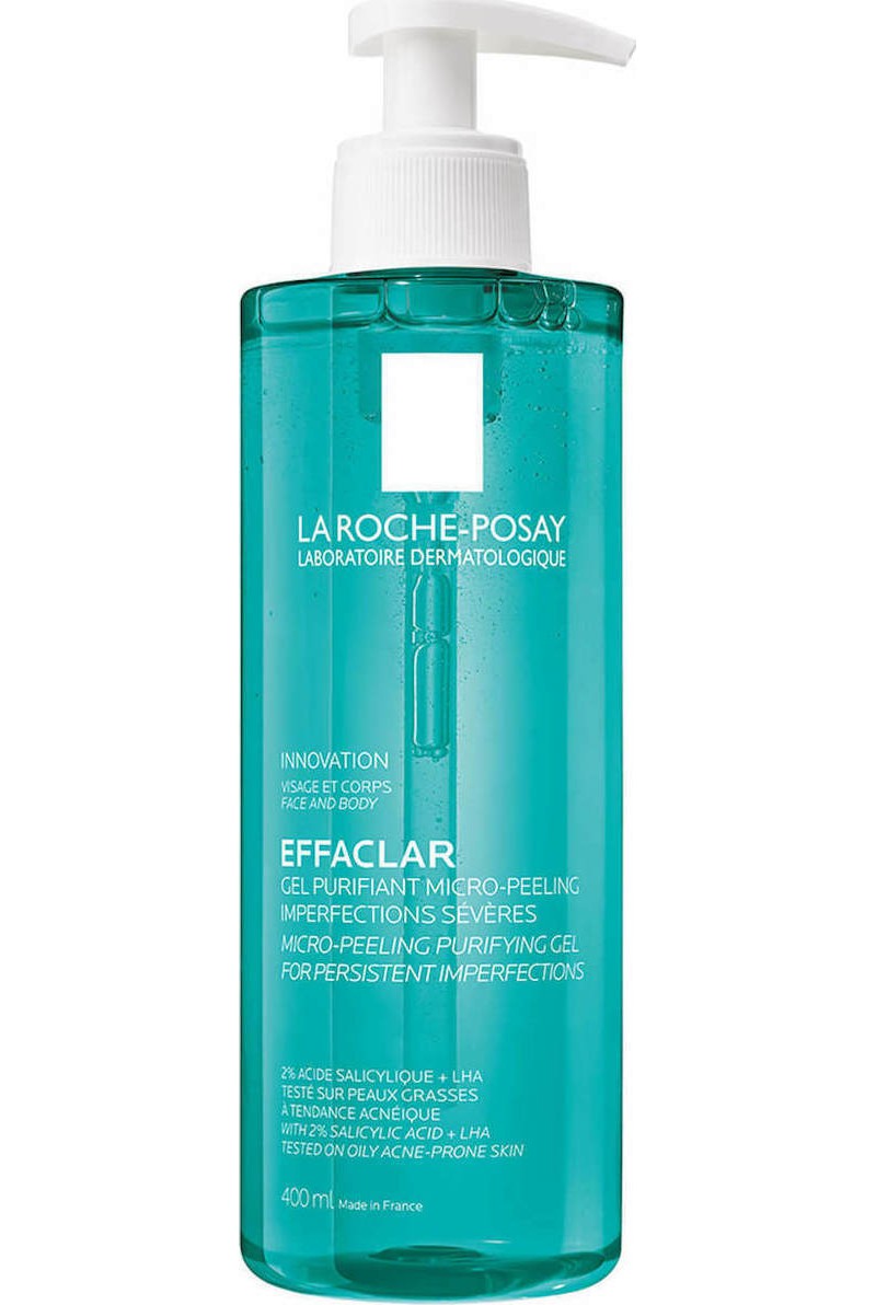 LA ROCHE POSAY Effaclar Face And Body Micro-Peeling Purifying Wash Τζελ Καθαρισμού &amp; Απολέπισης για Λιπαρές Επιδερμίδες 400ml