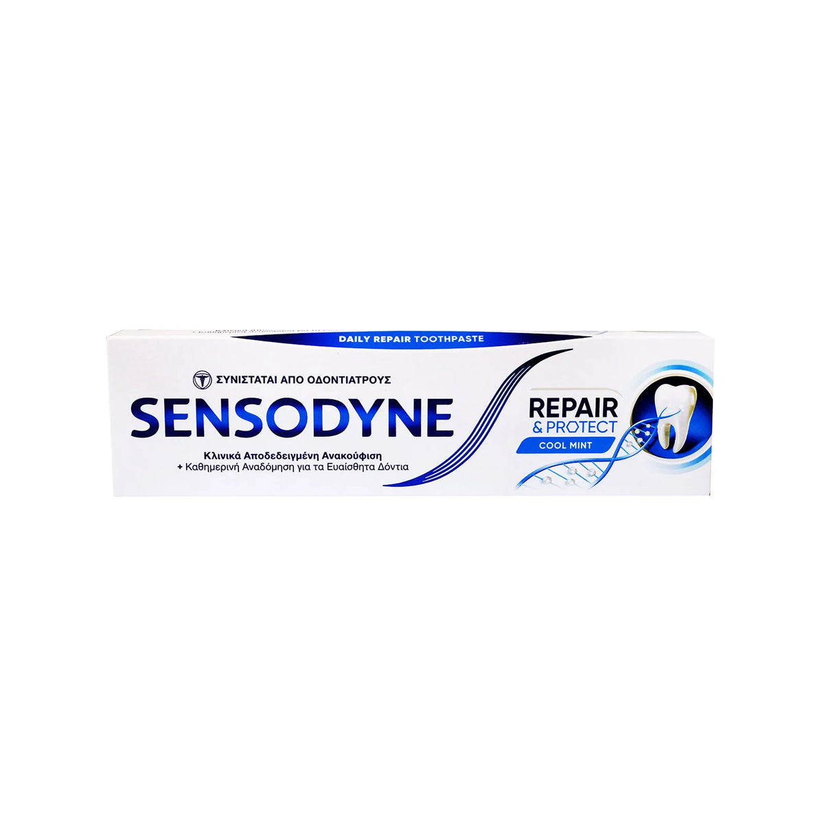 SENSODYNE οδοντόκρεμα επισκευάζει &amp; προστατεύει δροσερό μέντα Με Γεύση Μέντα (75ml)