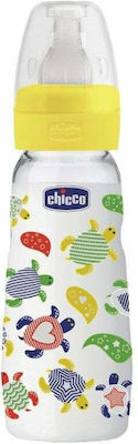 CHICCO Simply Glass, Γυάλινο Μπιμπερό, Θηλή Σιλικόνης, 250ml