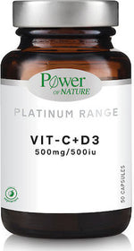 POWER HEALTH Vit-C 500mg + D3 500IU Βιταμίνη για το Ανοσοποιητικό 50 κάψουλες