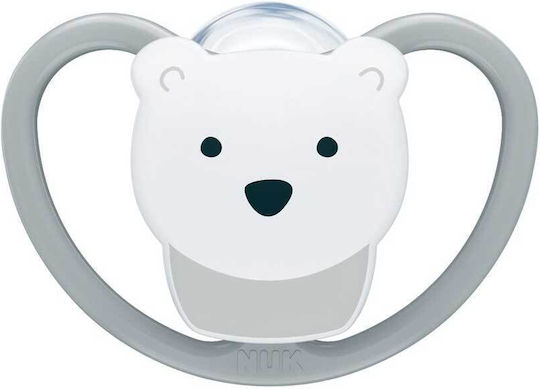 Nuk πιπίλα σιλικόνης perfect match air με θήκη 18-36m polar bear