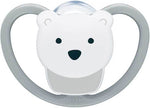 Nuk πιπίλα σιλικόνης perfect match air με θήκη 18-36m polar bear