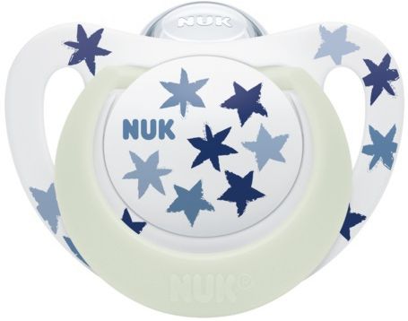 NUK πιπίλα σιλικόνης star night 6-18m