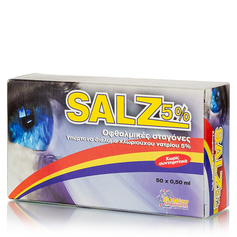 ZWITTER Salz 5% Οφθαλμικές Σταγόνες, 50x0,5ml