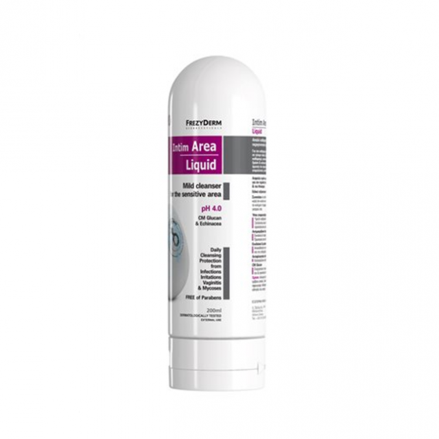 FREZYDERM Intim Area Liquid pH4, Απαλό Καθαριστικό Ευαίσθητης Περιοχής 200ml