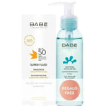 BABE Super Fluid Sunscreen SPF50 Αντιηλιακό Προσώπου με Υαλουρονικό Οξύ 50 ml + Δώρο Micellar Gel Μικυλλιακό Τζελ Καθαρισμού 90 m 