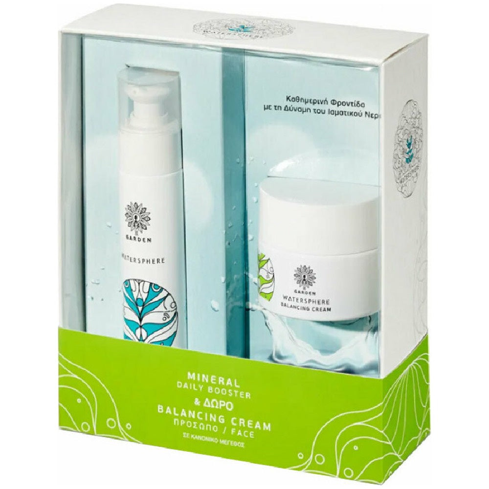 GARDEN OF PANTHENOLS Watersphere Mineral Daily Booster 50ml &amp; Δώρο Balancing Cream 50ml