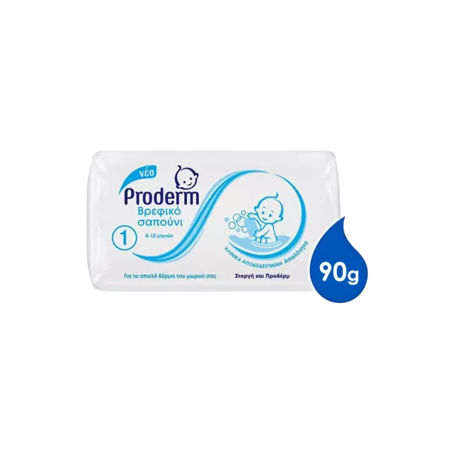 PRODERM Βρεφικό Σαπούνι 0-12 μηνών, 90g