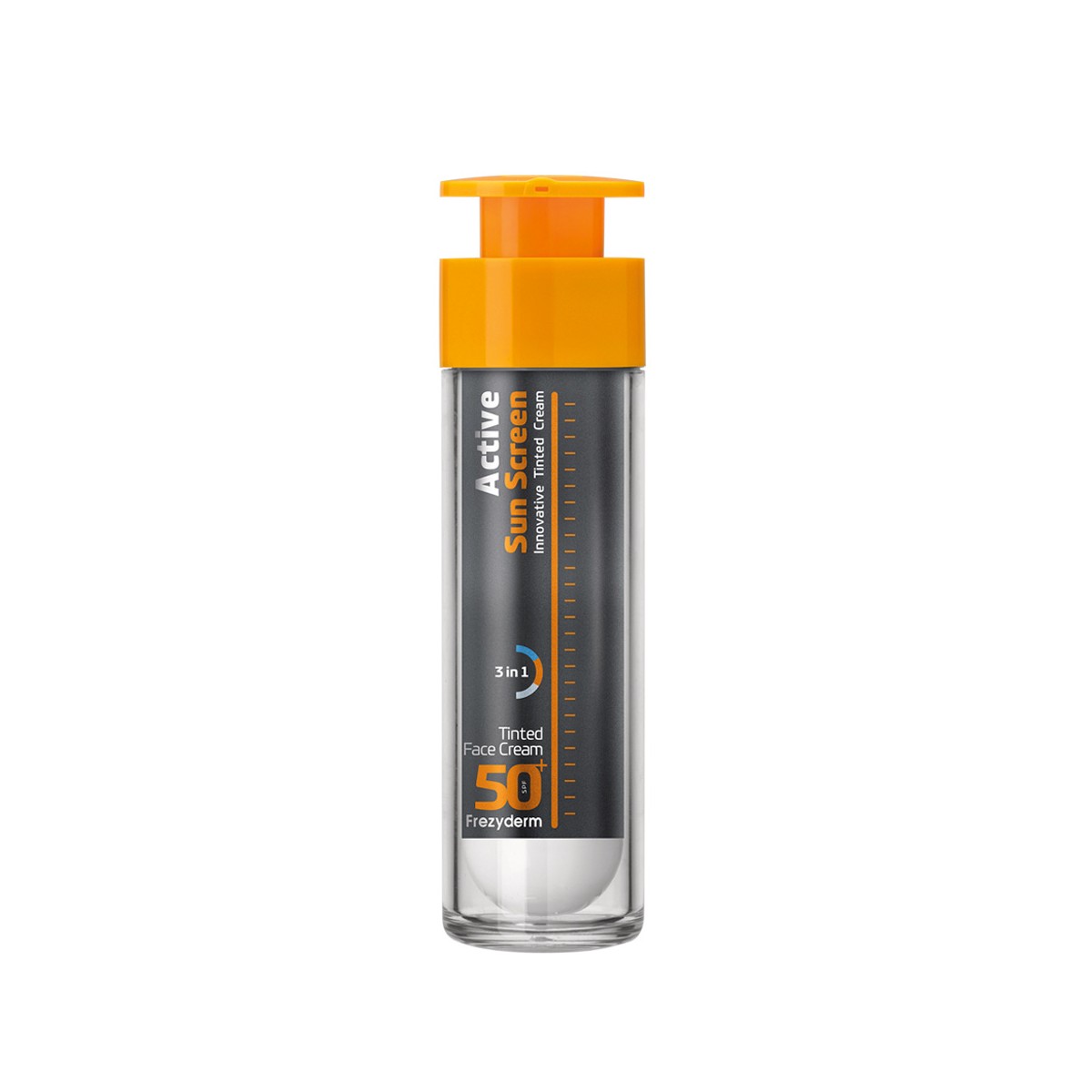 FREZYDERM Active Sun Screen Innovative Tinted Cream SPF50+ Αντιηλιακό Ενεργού Άνθρακα με Χρώμα - Πολύ Υψηλή Προστασία 50ml