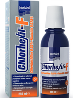 INTERMED Chlorhexil-F Mouthwash Με χλωρεξιδίνη 0,05% &amp; φθόριο 0,025% Καθημερινή προστασία και φροντίδα των δοντιών και των ούλων - 250ml