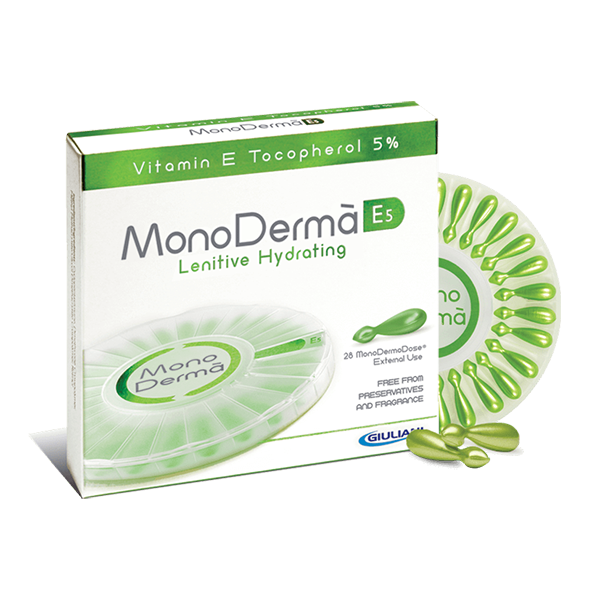 MONODERMA E5 Βιταμίνη Ε Τοκοφερόλη 5% Lenitive Hydrating 28 δόσεις 